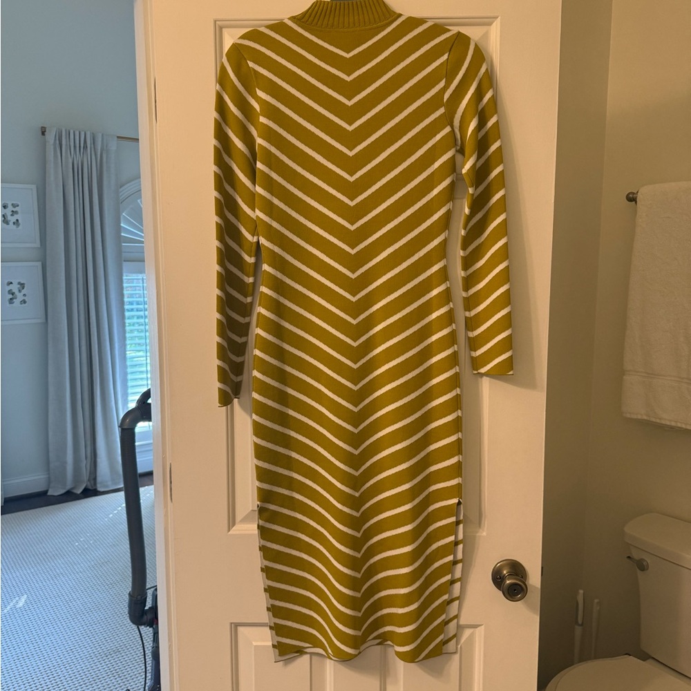 STAUD Stripped Long Sleeve Dress - Picture 5 of 5